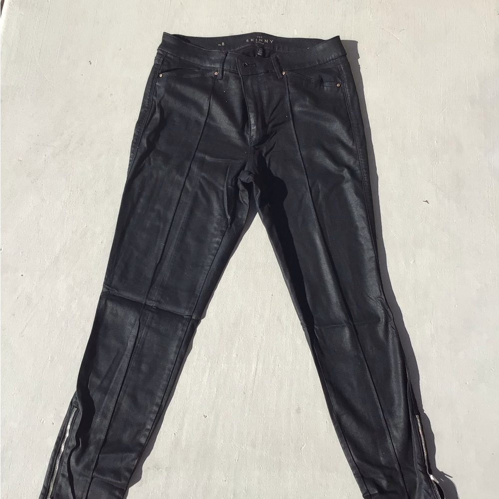 White House Black Market Black coated  Pants